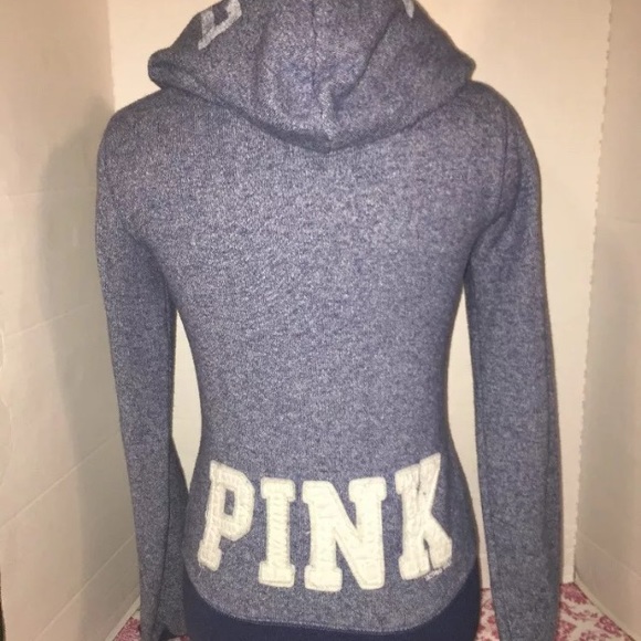 Vintage 💙Victoria's Secret PINK Hoodie SweatShirt - Picture 2 of 8